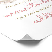 Boho Dusty Rose Pumpkin Envelope Station Poster (Ecke)