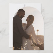 Boho Dusty Rose Rosa Foto Spanische Hochzeit Einladung (Rückseite)