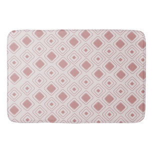 Boho Dusty Rose Tribal Geometric Aztec Muster Badematte