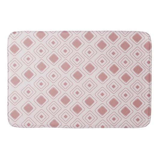 Boho Dusty Rose Tribal Geometric Aztec Muster Badematte (Vorderseite)