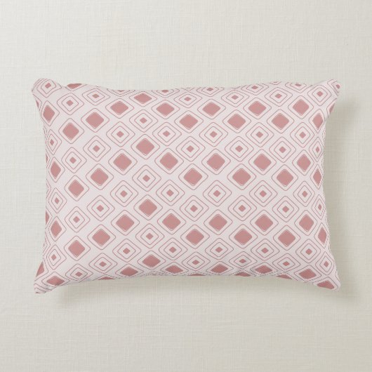 Boho Dusty Rose Tribal Geometric Aztec Muster Dekokissen (Vorderseite)