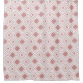 Boho Dusty Rose Tribal Geometric Aztec Muster Duschvorhang (Vorderseite)