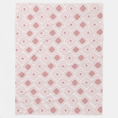 Boho Dusty Rose Tribal Geometric Aztec Muster Fleecedecke (Vorderseite)