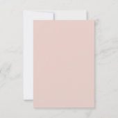 Boho Dusty Rose Wedding Meetings Optionen RSVP Kar Karte (Rückseite)
