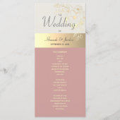 Boho Dusty Rose Wedding Program Programm (Vorderseite)