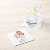 Boho Earth Mutter Strauß von Herzen anpassen Rechteckiger Pappuntersetzer (Vor Ort)