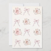 Boho Earth Pink Girl Babydusche Einladung (Rückseite)