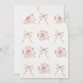 Boho Earth Pink Girl Babydusche Einladung (Rückseite)