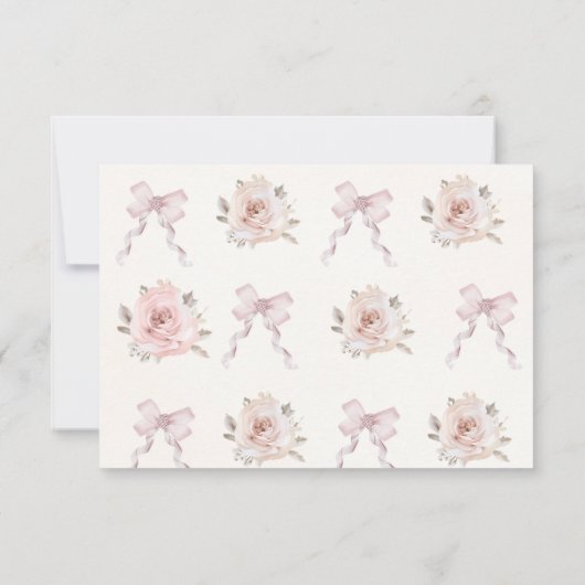 Boho Earth Pink Girl Dankeschön Card Baby Dusche RSVP Karte (Rückseite)