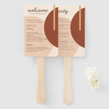 Boho Earth Ton Abstrakt Circles Wedding Program