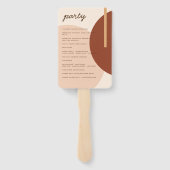 Boho Earth Ton Abstrakt Circles Wedding Program Fächer (Rückseite)