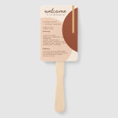 Boho Earth Ton Abstrakt Circles Wedding Program Fächer (Vorderseite)