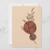 Boho Earth Tone Arch Foliage Terracotta Wedding Einladung (Rückseite)