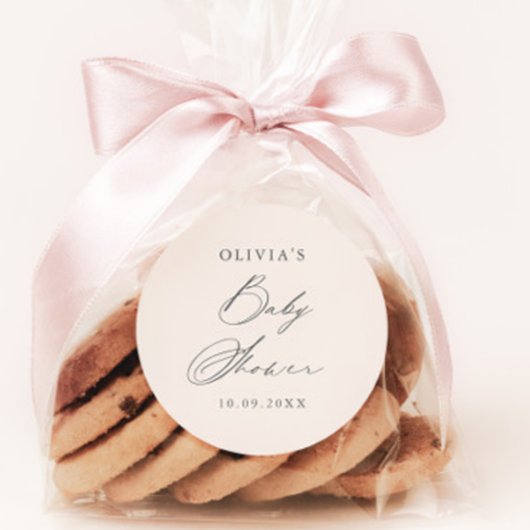 Boho Earth Tone Baby Shower Runder Aufkleber