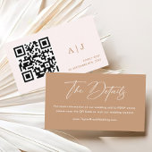 Boho Earth Tone Details Hochzeitsskala Begleitkarte