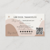 Boho earth tone Jewelier Maker Qr Logo Rabattkarte (Rückseite)