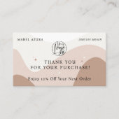 Boho earth tone Jewelier Maker Qr Logo Rabattkarte (Vorderseite)