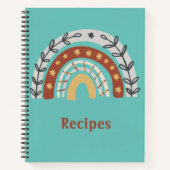 Boho Earth Tone Rainbow Notizblock (Vorderseite)