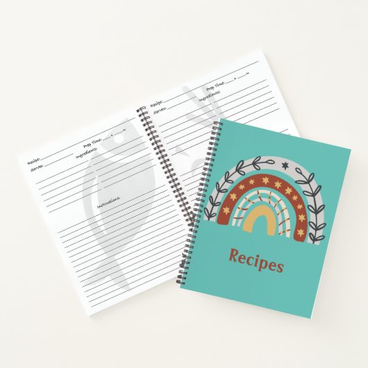 Boho Earth Tone Rainbow Notizblock (Innenseite)