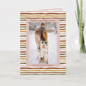 Boho Earth Tones Hand gezeichnet Faltschachtel Wei Karte (Vorderseite)