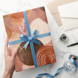 Boho Earth Tones Terracotta Abstract Pattern Geschenkpapier