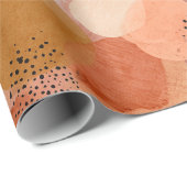 Boho Earth Tones Terracotta Abstract Pattern Geschenkpapier (Rolleneckpunkt)