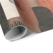 Boho Earth Tones Terracotta Abstract Pattern Geschenkpapier (Rolleneckpunkt)
