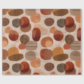 Boho Earth Tones Terracotta Abstract Pattern Geschenkpapier (Flach)