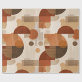 Boho Earth Tones Terracotta Geometric Pattern Geschenkpapier (Flach)