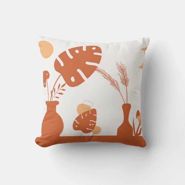 Boho Earth Tones Throw Pillows Kissen (Vorderseite)