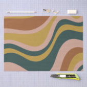 Boho Earth Tones Trendy Modernes Abstraktes Muster Seidenpapier (Handwerk)