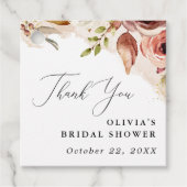 Boho Earthy Blume Brautparty-Autumn Floral Geschenkanhänger (Vorderseite)