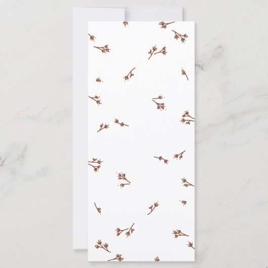 Boho Earthy Botanical Elegant Elfenbeintisch Plan  (Rückseite)