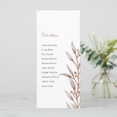 Boho Earthy Botanical Elegant Elfenbeintisch Plan  (Stehend Vorderseite)