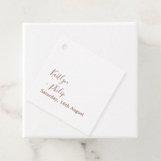 Boho Earthy Botanical Elegant Ivory Geschenkanhänger (Beispiel)