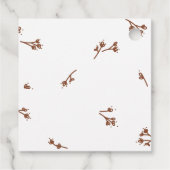 Boho Earthy Botanical Elegant Ivory Geschenkanhänger (Rückseite)