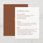 Boho Earthy Botanical Elegant Ivory Guest Begleitkarte (Vorne/Hinten)