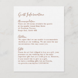 Boho Earthy Botanical Elegant Ivory Guest Begleitkarte