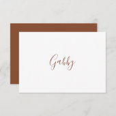 Boho Earthy Botanical Elegant Ivory Platzkarte (Vorne/Hinten)