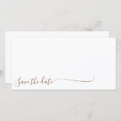 Boho Earthy Botanical Elegant Ivory White Save The Date (Vorne/Hinten)