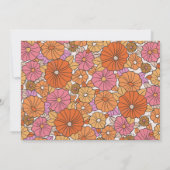 Boho Earthy Burnt Orange Brautparty Einladung (Rückseite)