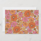 Boho Earthy Burnt Orange Floral Personalisiert Nam Mitteilungskarte (Rückseite)
