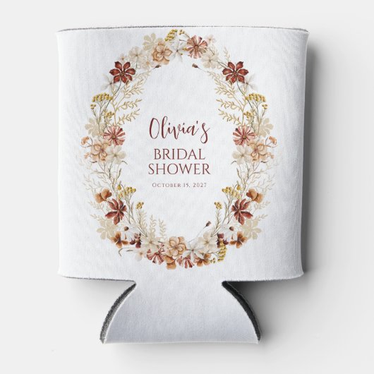 Boho Earthy Fall Warmes Brautparty Dosenkühler (Vorderseite)