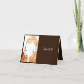 Boho Earthy Floral Accents table number card Dankeskarte (Vorderseite)