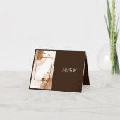 Boho Earthy Floral Accents table number card Dankeskarte (Vorderseite)