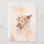 Boho Earthy Floral Balloon Girl Baby Shower Einladung (Rückseite)