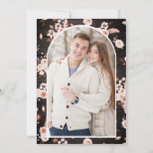 Boho Earthy Floral Foto Wood Wedding Save The Date (Rückseite)