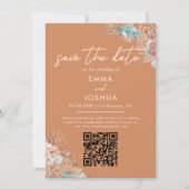 Boho Earthy Floral Wedding Foto Save The Date (Vorderseite)