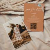 Boho Earthy Floral Wedding Foto Save The Date