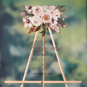 Boho Earthy Ivory Floral Wedding Welcome Acrylschild (Neutral)